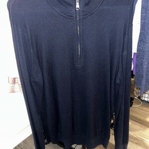 Banana Republic Men’s Navy Half-Zip Sweater
